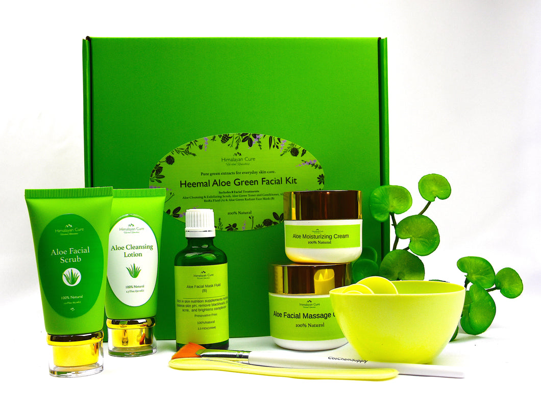 Heemal Aloe Green Facial kit (8 Facial Application Kit)
